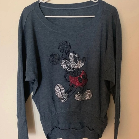Disney Mickey Mouse rhinestone rare sweatshirt xs - Picture 2 of 4